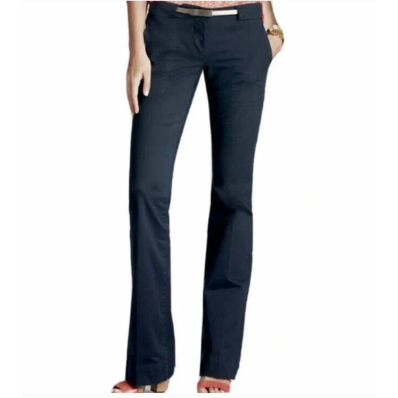 CAbi Pants - CAbi #252L Step Out Trouser Navy Blue Chino Pants Wide Leg Size 4